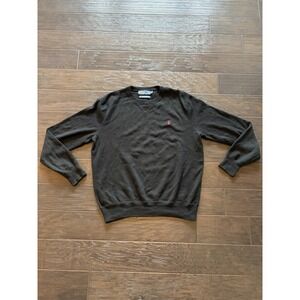 Polo Ralph Lauren Sweater Men's size Large knit crew neck black casual office